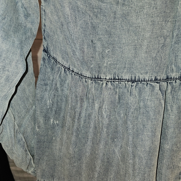 Easel Blue Denim Ruffle Midi Dress - Picture 5 of 5